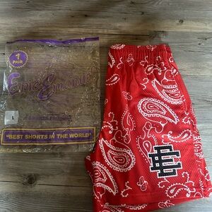 Eric Emanuel Shorts Large Red Bandana Paisley